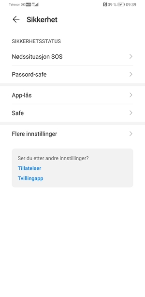 Velg Flere innstillinger