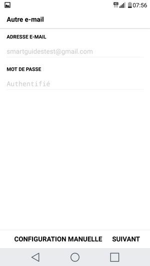 Sélectionnez SUIVANT