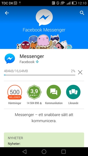 Vänta på att installationsprocessen avslutas