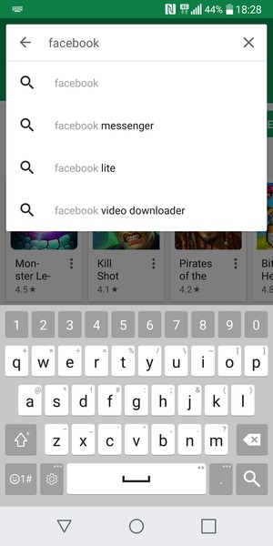 Enter the app name and select Search