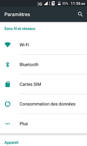 Sélectionnez Wi-Fi