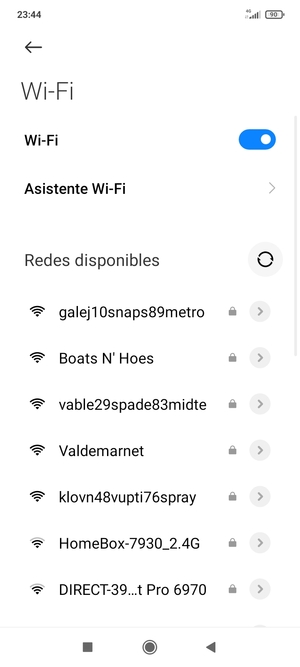Seleccione la red inalámbrica a la que desea conectarse