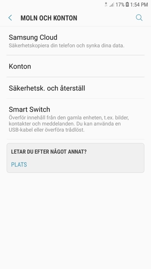 Välj Konton
