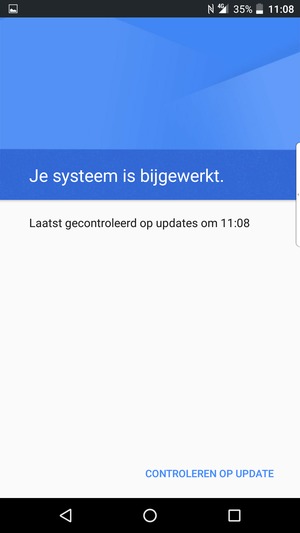 Als uw telefoon up-to-date is, zult u het volgende scherm zien