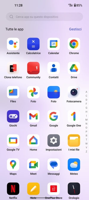 Seleziona Impostazioni