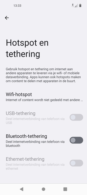 Selecteer Wifi-hotspot