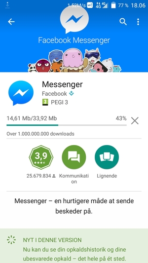 Afvent at installeringen er afsluttet