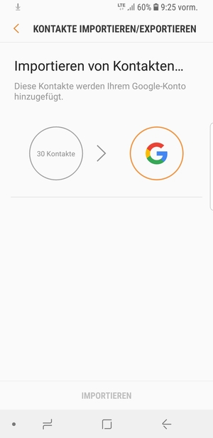 Ihre Kontakte werden in Ihrem Google Konto gespeichert und auf Ihrem Handy gespeichert, wenn Google das nächste Mal synchronisiert wird.