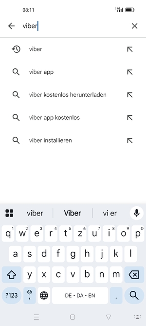 Geben Sie den Namen der App ein und wählen Sie Suchen