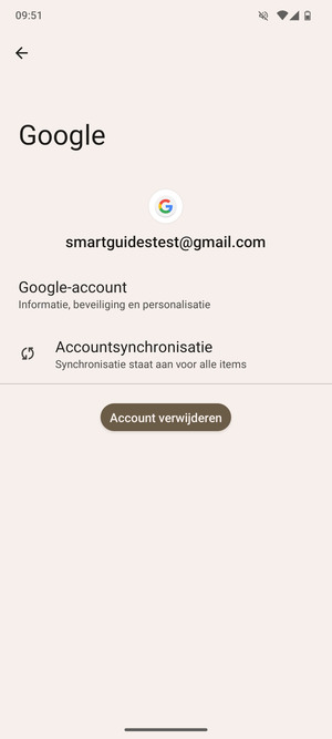 Selecteer Accountsynchronisatie