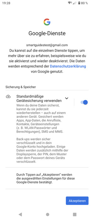 Wählen Sie Akzeptieren