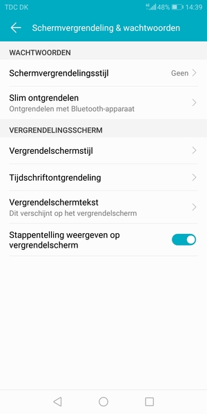 Selecteer Schermvergrendelingsstijl