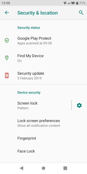 Your phone is now secure with a screen lock