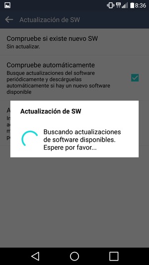 Espere a que la búsqueda termine