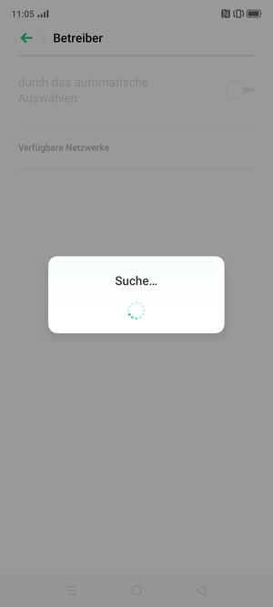 Warten Sie, bis die Suche abgeschlossen ist