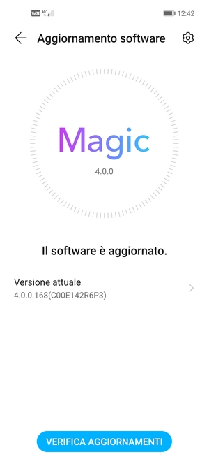 Se il tuo telefono è aggiornato, vedrai la seguente schermata