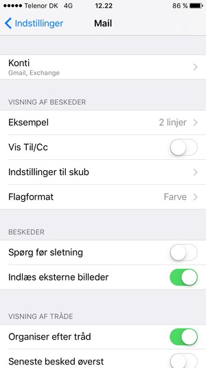 Vælg Konti