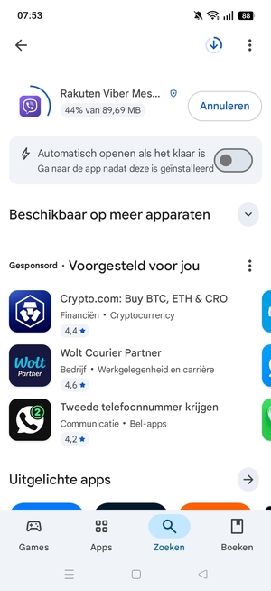 Wacht tot het installatieproces beëindigd is
