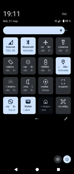 Seleccione Bluetooth