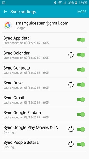 Your information will be synchronised