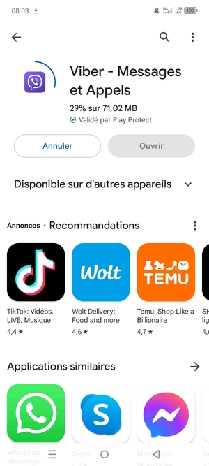 Veuillez attendre la fin de la procédure d'installation