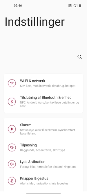 Vælg Skærm