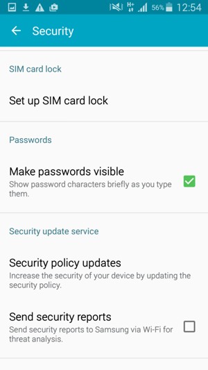 Scroll to and select Set up SIM card lock