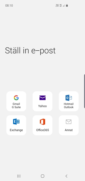 Välj Exchange