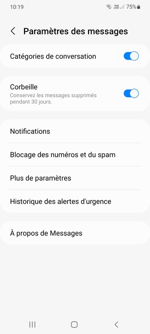 Sélectionnez Plus de paramètres
