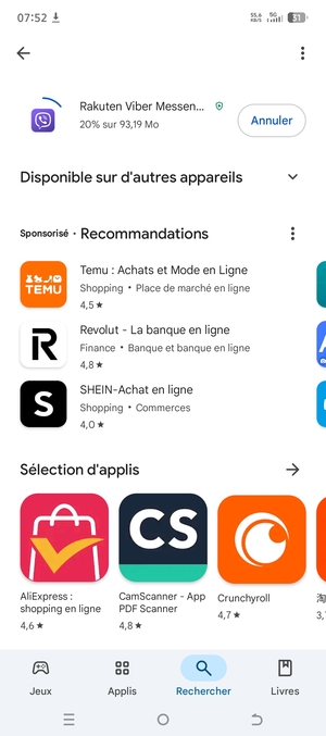 Veuillez attendre la fin de la procédure d'installation