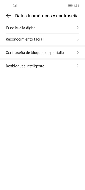 Seleccione Contraseña de bloqueo de pantalla