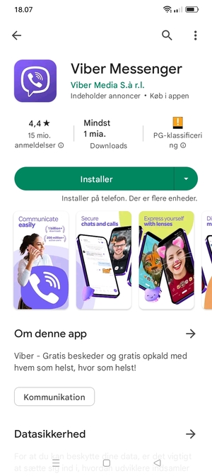Vælg Installer