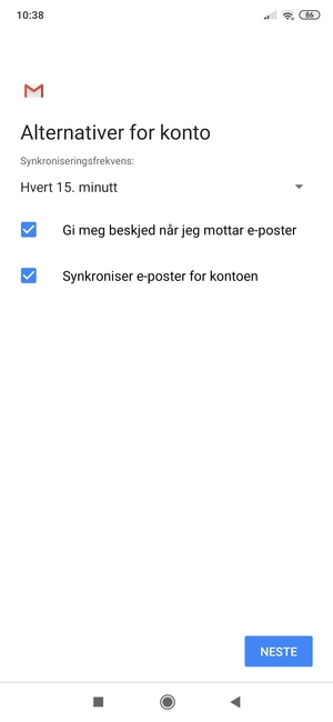 Velg NESTE