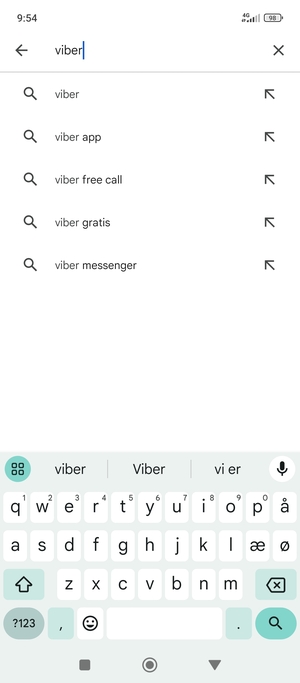 Indtast navnet på appen og vælg Søg