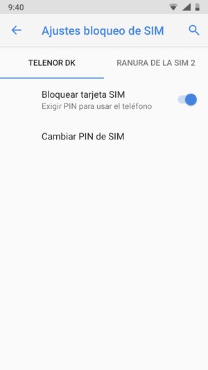 Seleccione Public y Cambiar PIN de SIM