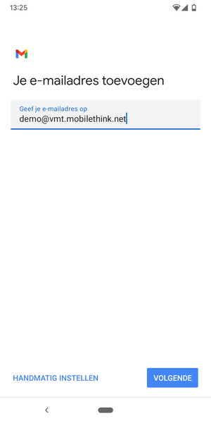 Voer uw e-mailadres in en selecteer VOLGENDE