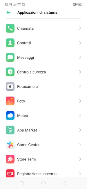 Scorri e seleziona Contatti