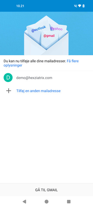 Vælg GÅ TIL GMAIL