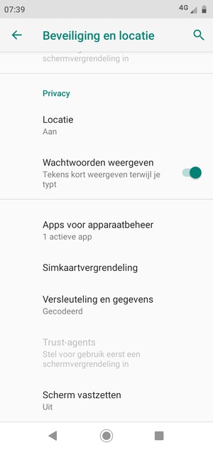 Selecteer Simkaartvergrendeling