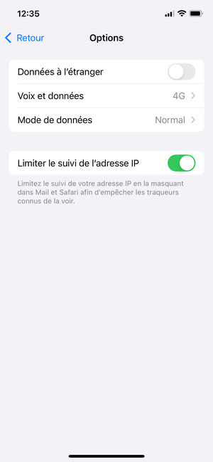 Sélectionnez Voix et données
