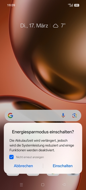 Wählen Sie Einschalten