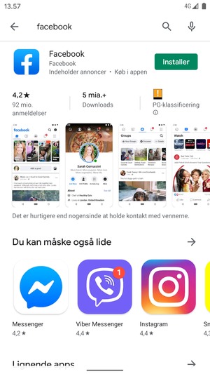 Vælg appen