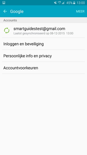 Selecteer uw account