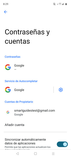 Seleccione su cuenta Google