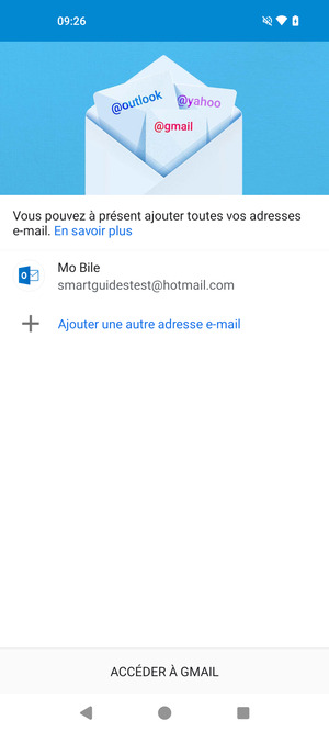 Sélectionnez ACCÉDER À GMAIL