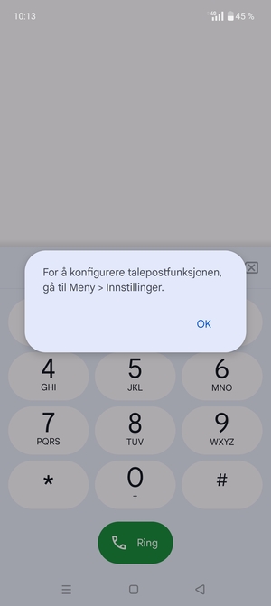Hvis personsvar ikke er innstilt, velg OK