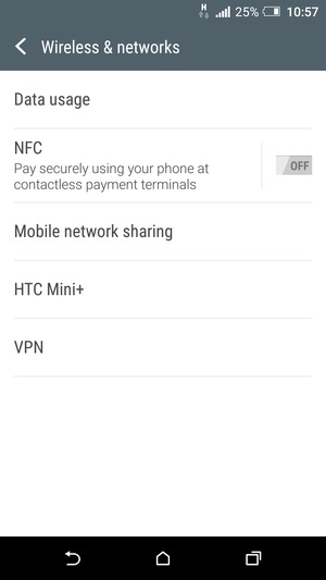 Select Mobile network sharing