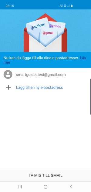 Välj TA MIG TILL GMAIL