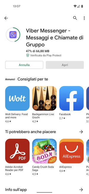 Attendi il completamento del processo di installazione