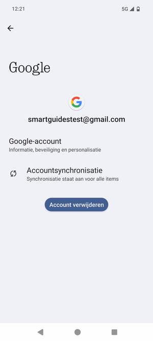 Selecteer Accountsynchronisatie